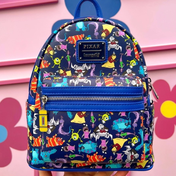 NWT Loungefly MONSTERS INC AOP MINI BACKPACK - Picture 8 of 8